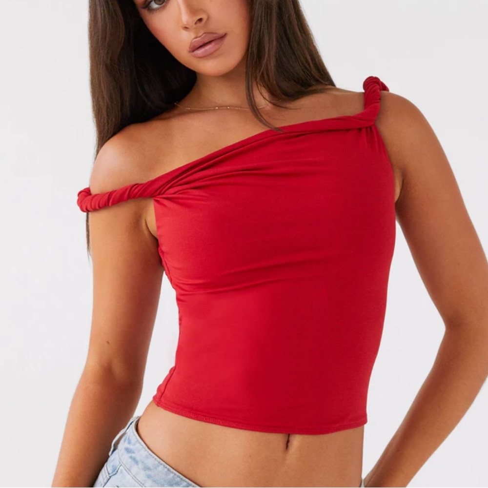 PEPPERMAYO twist shoulder top